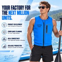 Gilet de protection personnalisé pour adultes avec fermeture éclair frontale et rembourrage intégré pour le kitesurf, le windsurf et le wing foil OEM ODM