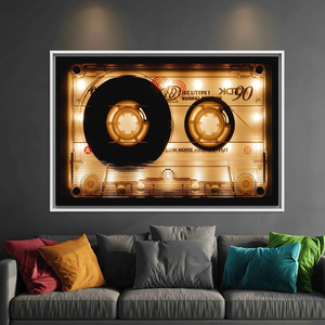 Modern Music Decor: Printed <b>Canvas</b> Artwork with Graphic Design,WHITE <b>FRAMED</b> <b>CANVAS</b> - Product Image 3
