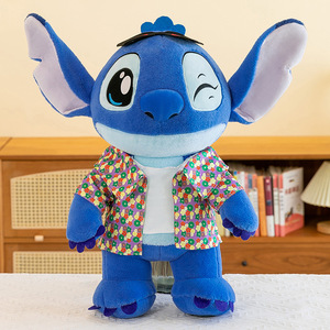 Peluche <span class=keywords><strong>de</strong></span> <span class=keywords><strong>Lilo</strong></span> & Stitch <span class=keywords><strong>de</strong></span> pie, súper suave, con gafas y chaleco - Nuevo y creativo regalo para niños y niñas - Product Image 6