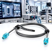 Kabel Rosenberger HSD Female to Female D4K10A-1D5A5-Z 4 Pin Kode Z LVDS Kabel Data Kecepatan Tinggi untuk Kamera Layar Otomotif