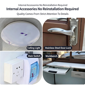 Chiosco Modulare Portatile per Esterni Resistente alle Intemperie, Cabina di Sicurezza, Postazione di Vendita Biglietti, Casa Prefabbricata per Guardie - Product Image 4
