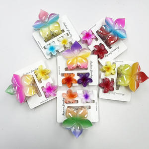 3 uds Bohemia Vintage plástico huevo flor pinzas para el cabello para mujer señora Hawaii playa pinzas para el cabello vacaciones accesorios para el cabello joyería - Product Image 5