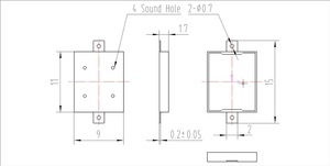 Buzzer Piezoeléctrico Pasivo SMD de Alta Calidad en Oferta, 11 * 9 * 1.7 mm, 4100Hz, Ultrafino, 3V 5V, 70dB para Glucómetro - Product Image 6