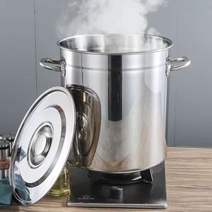 Stainless Steel <b>Soup</b> <b>Pot</b> 15L Thickened Round Rust Resistant For Commercial And Household Use - Product Image 2