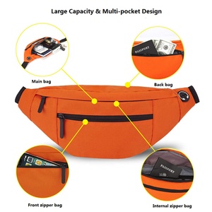 Wholesale Large Capacity Unisex Fanny Pack Custom Logo Printed Polyester <b>Travel</b> Waist Bag Zipper Waterproof Outdoor Fashion - Product Image 3