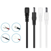 Câble d'extension d'alimentation DC5525 mâle/femelle vers fils dénudés rouges et noirs pour projets LED et DIY