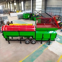 Crible mobile à trommel à 3 voies MTS1550 pour le criblage et le classement des agrégats, du sol, du sable et de la pierre
