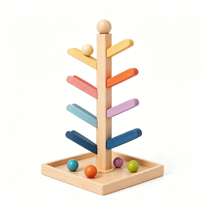 Juguete de Madera Personalizable Montessori: Árbol Musical, Juego de Pistas de Bolas para el Aprendizaje Cognitivo, Juguete Sensorial Educativo DIY de Madera - Vietnam - Product Image 5