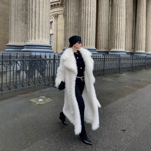 <span class=keywords><strong>Manteau</strong></span> long en fausse fourrure tendance pour <span class=keywords><strong>femme</strong></span>, automne-hiver, coupe ample, manches longues, <span class=keywords><strong>manteau</strong></span> d'extérieur, <span class=keywords><strong>manteau</strong></span> en fourrure blanche - Product Image 3