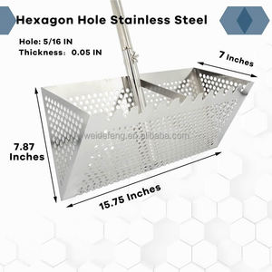 En gros, bêches à sable en acier inoxydable et aluminium, avec poignée, pour la <span class=keywords><strong>plage</strong></span>, le filtre à sable, la pêche aux vers et la récupération des coquillages - Product Image 2