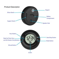 Chronomètre d'alarme numérique J&R, minuteur de cuisine rond unique pour le marché des marques de pneus, cadeau promotionnel
