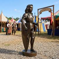 Statue de Chevalier Historique en Bronze, Taille Personnalisée, Style Gothique Classique, pour Zone Scénique, Monument en Bronze