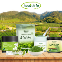 Poudre de thé vert matcha saveur fraise OEM, boisson instantanée en sachet, poudre de matcha fraise en boîte