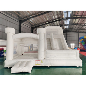 Pure White Jumping Inflatable Bounce House <strong>Bouncy</strong> <strong>Castle</strong> with Slide for Outdoor Kids <strong>Used</strong> Wedding Party Use - Product Image 3