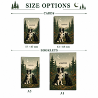 Cartes flash en papier personnalisées à motifs animaux pour toute la famille, avec design recto-verso recyclable et livret photo assorti en option