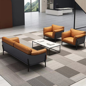 ชุดโซฟาหนัง5-Seater สไตล์มิลานร่วมสมัย, ชุดโซฟาหนังแท้สไตล์มิลานทำจากฟองน้ำความหนาแน่นสูงปรับแต่งได้ดีไซน์แบบอิตาลีทันสมัยสำหรับโฮมออฟฟิศ - Product Image 4
