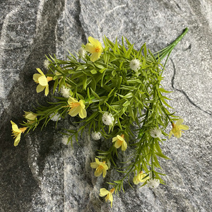 K33 giardino Patio decorazione casa <span class=keywords><strong>margherita</strong></span> fiori Bouquet ramo Daisy pianta pianta verde artificiale per interni esterni <span class=keywords><strong>margherita</strong></span> - Product Image 5