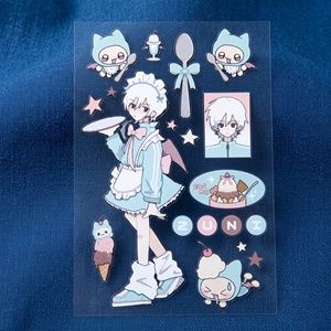 Adesivi personalizzati in PVC trasparente con taglio Kiss Cut, fogli di adesivi anime per agenda e diario, in vinile. - Product Image 4