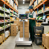 Balance de table numérique haute précision 1g 150kg, écran LED, plateforme en ABS/acier inoxydable, garantie 1 an, KUNSCALE YKT-SF-K12, indicateur