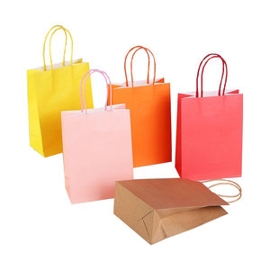 Sacs de Courses en <span class=keywords><strong>Papier</strong></span> <span class=keywords><strong>Kraft</strong></span> Blanc et Brun Imprimés Personnalisés avec Poignées pour Restauration Rapide à Emporter, Recyclés, Idéaux pour Vêtements - Product Image 4