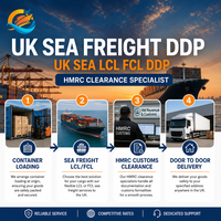 Transitaire Chine-Royaume-Uni DDP Amazon FBA, logistique maritime LCL FCL en conteneurs avec solution logistique professionnelle tout-en-un HMRC