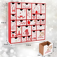Calendrier de l'Avent de Noël personnalisé de haute qualité avec compte à rebours de 25 jours, chocolats, emballages de calendrier de Noël
