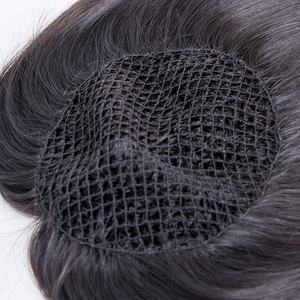 Micro line toppers cabello humano virgen fishnet integración pelo toppers Premium Remy cabello humano Topper - Product Image 6