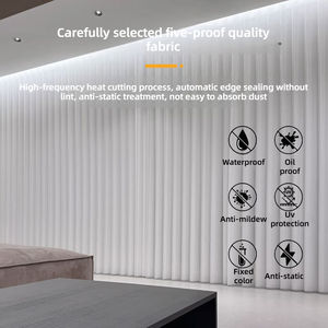 Rideau intelligent électrique vertical pour balcon de salon, occultant, protection solaire, isolation thermique, <span class=keywords><strong>baie</strong></span> <span class=keywords><strong>vitrée</strong></span>, rideau de rêve - Product Image 3