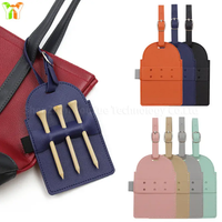 YY Stock PU cuir Golf Tee Tag multicolore Golf Tee Holder pochette réutilisable Golf accessoires pour hommes femmes