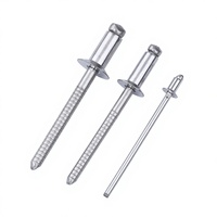 Fournisseur de rivets aveugles en acier noir à tête ronde de 3,2 mm, 4 mm, 6,4 mm, rivets aveugles en acier ouvert, rivets aveugles en aluminium DIN 7337