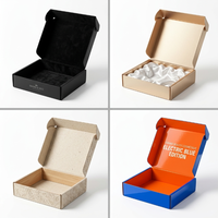 Boîte d'expédition carrée en papier kraft personnalisée, emballage de chaussures en carton ondulé avec impression de logo, carton d'expédition de marque, design portable