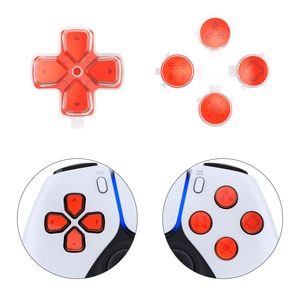Botones de Acción D-pad Personalizados en Tres Tonos: Naranja, Transparente y Rojo, con Símbolos Rediseñados para el Control de PS5 - Product Image 3
