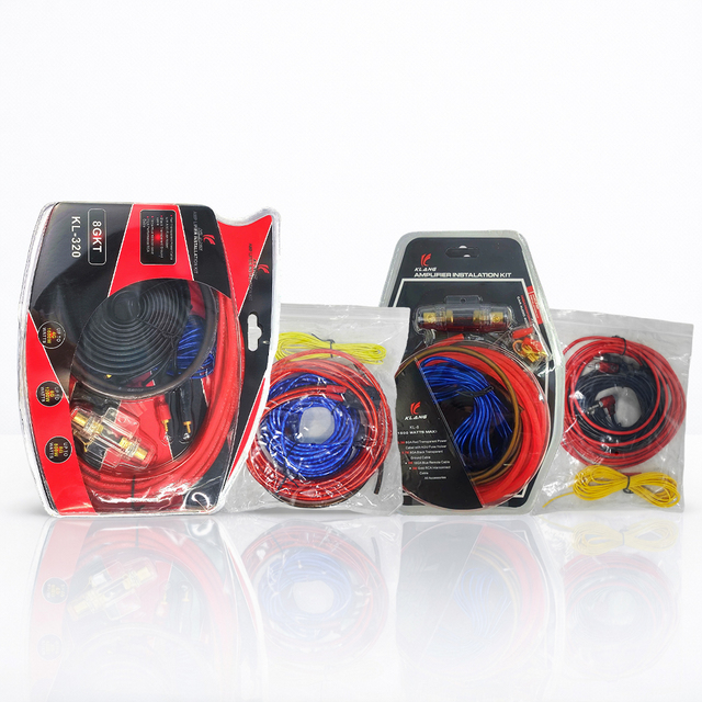 High Performance Car Audio Amplifier Subwoofer Wiring Kit Complete Power Cable Set for Vehicle Audio System Installation