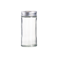 Bocaux en verre à épices Bouteille à épices ronde Conteneur à poivre Pot à épices de cuisine en verre