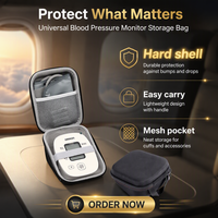 Personnalisation exclusive - Étui portable imperméable gris moderne minimaliste en EVA avec couvercle rabattable pour tensiomètre