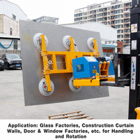Lève-vitre portable de 800 kg monté sur chariot élévateur, option pneumatique, équipement industriel de manutention de feuilles