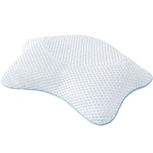 E120 浴缸水疗浴缸枕垫防滑 6 强力吸盘舒适的头休息颈部肩部支撑沐浴枕头