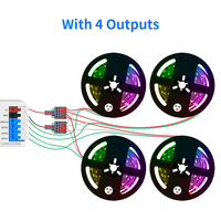 GLEDOPTO Tipe-C UART Download Port 4 Output Kontrol Aplikasi ESP32 WLED Pengontrol LED Digital Laris Manis Kontrol Jarak Jauh untuk WLED