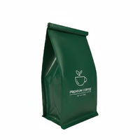 Cup & Bean Bolsa de Café Ecológica de Grado Alimenticio de 1 lb y 5 lb, Negra Mate, con Cierre Reutilizable y Válvula Unidireccional para Venta al por Mayor