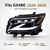 Phares avant pour Lexus GX460 2020-2024, ensemble de phares LED AFS triple 3 yeux, phares matriciels modifiés, pièces de mise à niveau