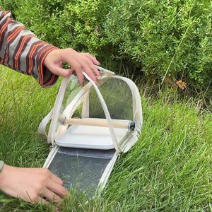 Parrot Outdoor Travel Bag Transparent <b>Waterproof</b> Portable Foldable Handheld Shoulder Carried Bird Cage Small Pets - Product Image 4