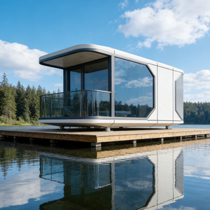 Casa Contenedor Prefabricada <span class=keywords><strong>de</strong></span> Lujo <span class=keywords><strong>de</strong></span> 20 y 40 pies, Cápsula Espacial Móvil <span class=keywords><strong>de</strong></span> Acero, Cabina Portátil - Product Image 5