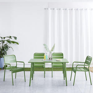 Meubles de terrasse colorés pour balcon, table basse et chaises empilables pour jardin extérieur, imperméables - Product Image 3