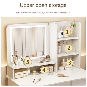 Comodino <span class=keywords><strong>moderno</strong></span> solido <span class=keywords><strong>per</strong></span> piccolo appartamento luce crema armadio integrato comodino ragazze camera da letto Computer - Product Image 4