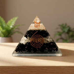 Pirámide de Orgón Hecha a Mano con Shungita, Cuarzo Transparente y Turmalina Negra, Cristal Curativo, Decoración para el Hogar, Regalo - Product Image 2