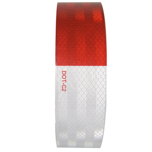 <span class=keywords><strong>Cinta</strong></span> <span class=keywords><strong>Reflectante</strong></span> Prismática de Alta Intensidad <span class=keywords><strong>para</strong></span> Advertencia, Estándar DOT-C2, Roja y Blanca, Adhesivos <span class=keywords><strong>para</strong></span> Carrocería de Automóviles y <span class=keywords><strong>Camiones</strong></span>, PVC, Venta al Por Mayor de Fábrica - Product Image 4