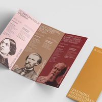 Brochures artistiques |   Matériel marketing visuel personnalisé avec gaufrage, logo personnalisé, papier de luxe