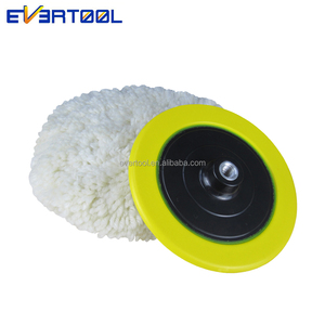 Tampon de polissage en laine EVERTOOL tampon de polissage lourd en laine rotative douce chamois torsadé 100% tampon de coupe en laine - Product Image 4