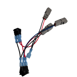 مفتاح روكر قصير مخصص بإضاءة LED مزدوجة مع 3 مخارج DT04-2P، أسلاك توصيل للسيارات التي تعمل بإضاءة LED - Product Image 5