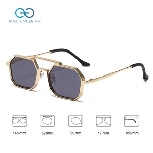 Custom Newest Wholesale Vintage Design Lady Square Polygon Frame Women Glasses <b>Sunglasses</b> - Product Image 6